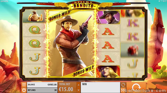 бонусы в автомате Sticky Bandits на сайте Casino X