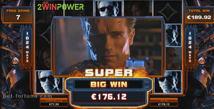 крупный выигрыш на автомате Terminator 2 на сайте Казино Икс